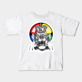 crowned tiger Kids T-Shirt